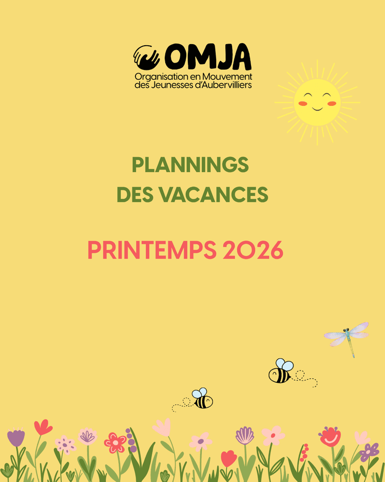 Plannings des vacances - Printemps 2026